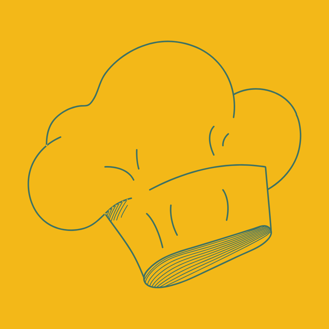 Blauw en Bruin Illustratief Café Instagram-bericht